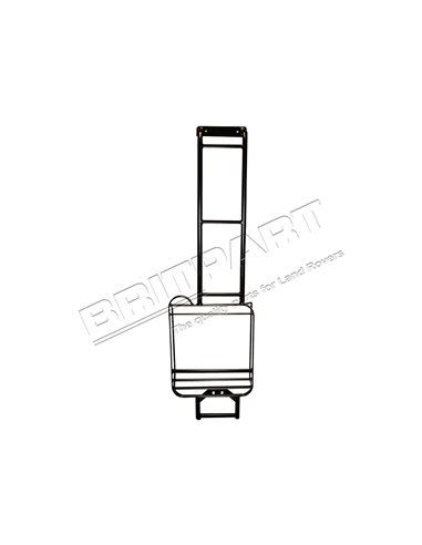 Echelle noire pour Galerie sur Land rover Defender version plaque visible + protection feux gauche
