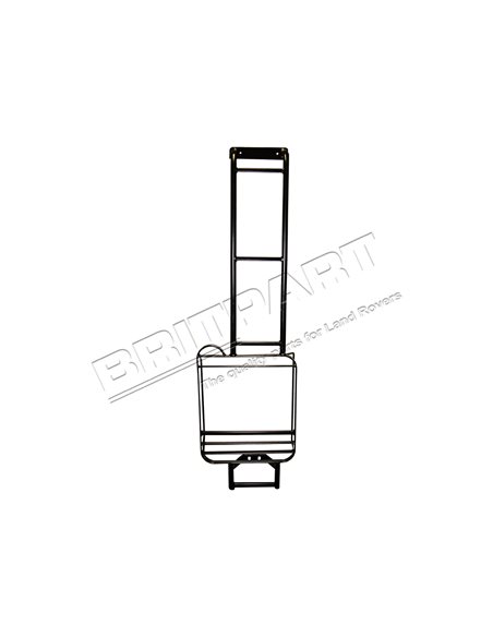 Echelle noire pour Galerie sur Land rover Defender version plaque visible + protection feux gauche