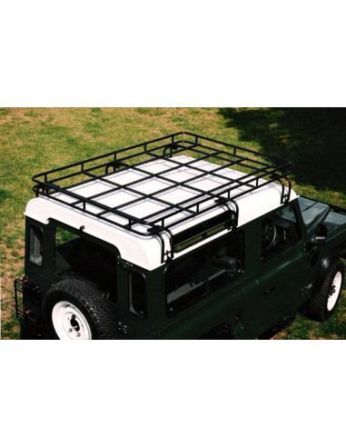 Galerie Brownchurch noire époxy pour Land Rover Defender 90 ligne basse arrondie