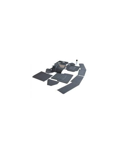 Ensemble de Tapis et Moquettes Avant EXMOOR TRIM de couleur Noir pour : Defender 90/110/130 2.5L TDi 300 et TD5