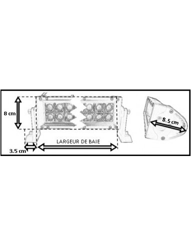 Barre 60 LED 13200lm 180W 91cm