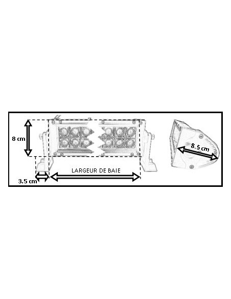 Barre 96 LED 21120lm 288W 129cm