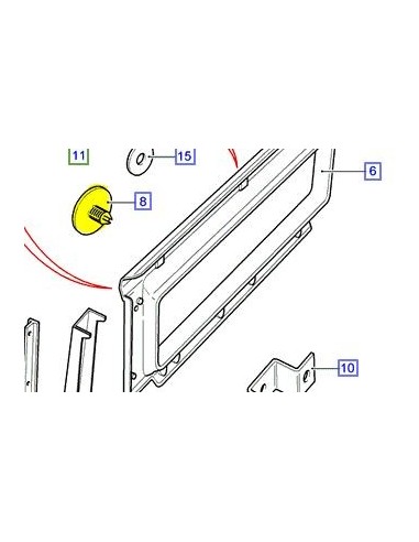 Clips de Garniture de Ciel de Toit couleur BLANC