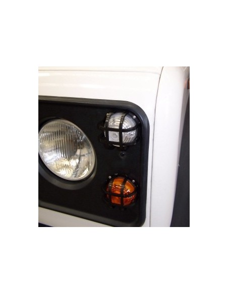 Grilles de Protection Individuel RAPTOR des Cabochons Avant ou Arrière couleur Noir pour : Defender 90/110 Sauf HCPU