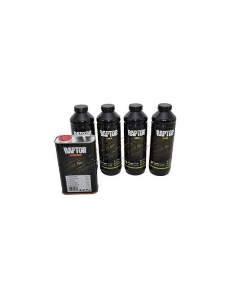 Kit de 4L de Peinture NOIR RAPTOR avec Durcisseur