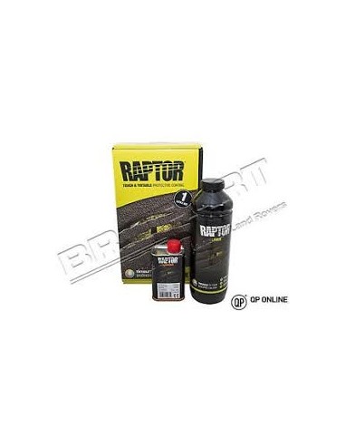Kit 1L de Peinture NOIR RAPTOR avec Durcisseur