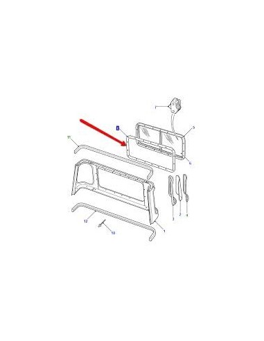 Joint Centrale des Vitres Coulissante de Cabine PICK-UP ou HCPU