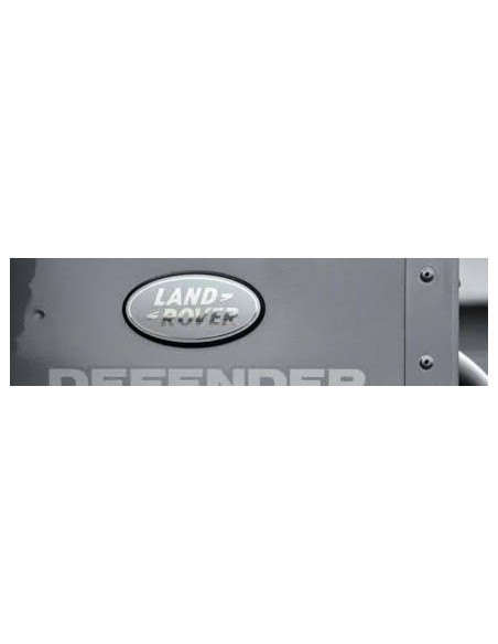 Logo Arrière Ovale " LAND-ROVER " de couleur ARGENT Monté à partir de 2007