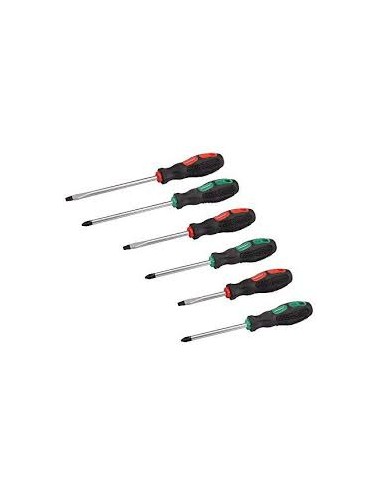Jeu de 6 Tournevis Plat et Cruciforme