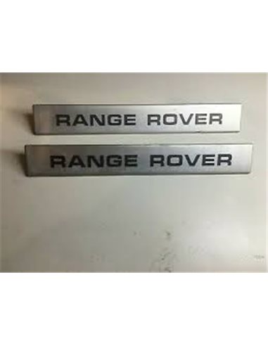 Logo d'Aile " RANGE ROVER " Rectangle couleur ALU