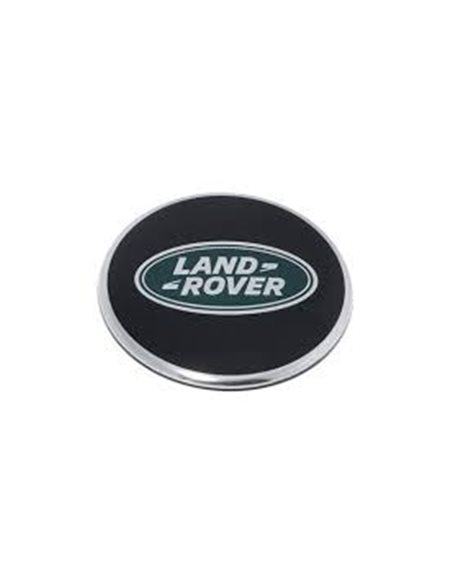 Centre de Roue couleur NOIR BRILLANT avec Logo LAND-ROVER GRIS