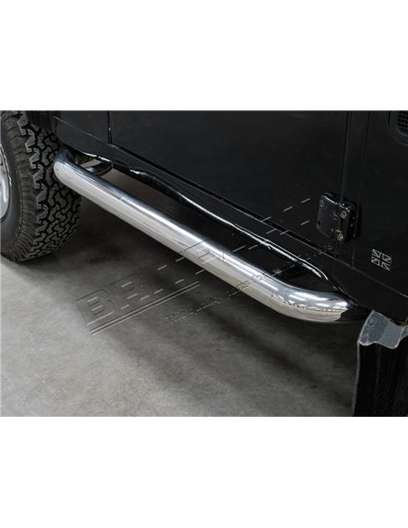 Marche-Pieds Tubulaire inox Diamètre 76 pour : DEFENDER 90
