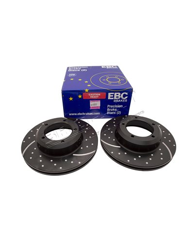 Disque de Frein Avant EBC Ventilé, Rainuré, Percé