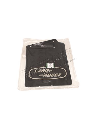 Bavette Arrière Droite GENUINE Logo LAND ROVER BLANC avec Support pour toutes : DEFENDER 90