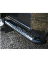 Marche Pied Tubulaire Diamètre 76 en Métal NOIR dessus ALU pour : DEFENDER 90