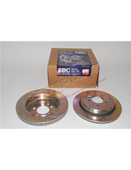 Disque de Frein Arrière EBC Rainuré Percé Ø 325mm pour : DISCOVERY 3-4 / RANGE SPORT 1