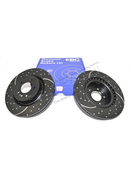 Disque de Frein Avant EBC Rainuré Percé Ø 360mm pour : DISCOVERY 4 / RANGE SPORT 1 - 2
