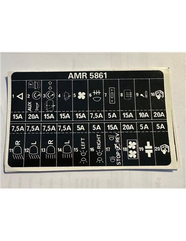 Autocollant de boîte à fusible defender 300 tdi 
