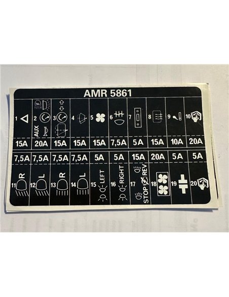 Autocollant de boîte à fusible defender 300 tdi