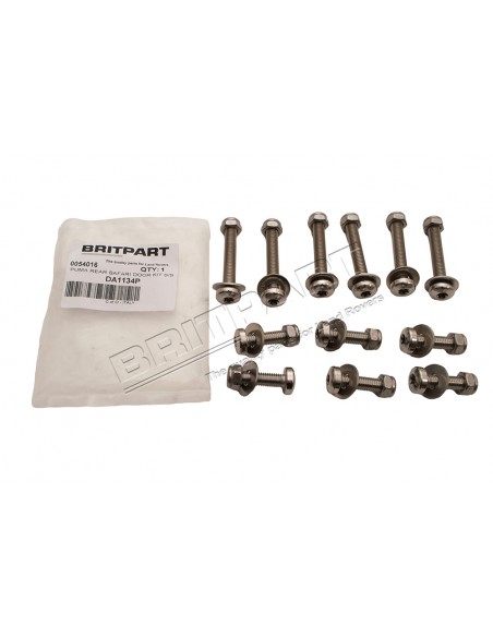 Kit de Vis INOX de Charnière de Porte Arrière SAFARI pour : DEFENDER 90/110 TD4