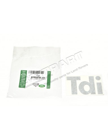Autocollant " TDi " Placé sur l'Aile Avant de couleur GRIS
