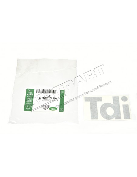 Autocollant " TDi " Placé sur l'Aile Avant de couleur GRIS