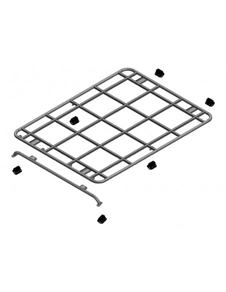 Galerie Plate SAFETY DEVICES Monté sur Arceau pour 90/110 HARD-TOP & SW * SUR COMMANDE ± 10 JOURS *