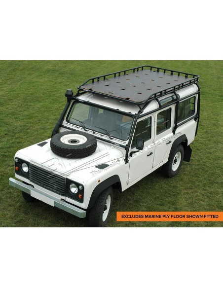 Galerie SAFETY DEVICES avec Rail à Bagages Long, Monté sur Arceau pour DEFENDER 110 Hard-Top & SW * SUR COMMANDE ± 10 JOURS *