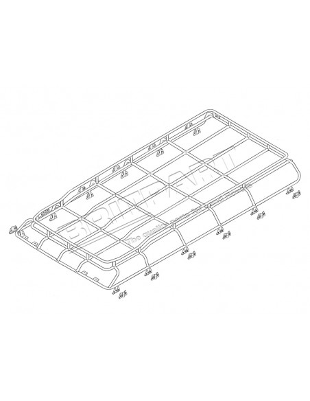 Galerie G4 EXPEDITION SAFETY DEVICES Montage sur Gouttière pour : DEF 110 SW * SUR COMMANDE ± 10 JOURS *