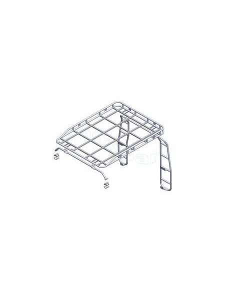 Galerie avec Rail des Bagages Long Monté sur Arceau 8 pts pour : DEFENDER 90 Baché Sauf TD4 * SUR COMMANDE ± 10 JOURS *