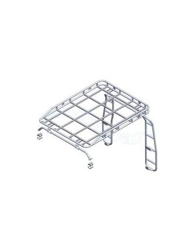 Galerie avec Rail des Bagages Long Monté sur Arceau 10 pts pour : DEFENDER 110 Baché * SUR COMMANDE ± 10 JOURS *
