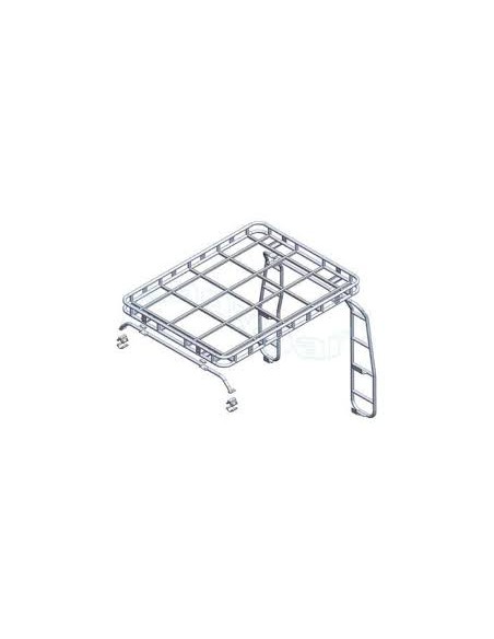 Galerie avec Rail des Bagages Court Monté sur Arceau 8 pts pour : DEFENDER 90 Baché Sauf TD4 * SUR COMMANDE ± 10 JOURS *