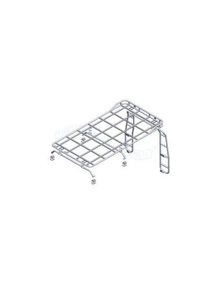 Galerie avec Rail des Bagages court Monté sur Arceau 10 pts pour : DEFENDER 110 Baché * SUR COMMANDE ± 10 JOURS *
