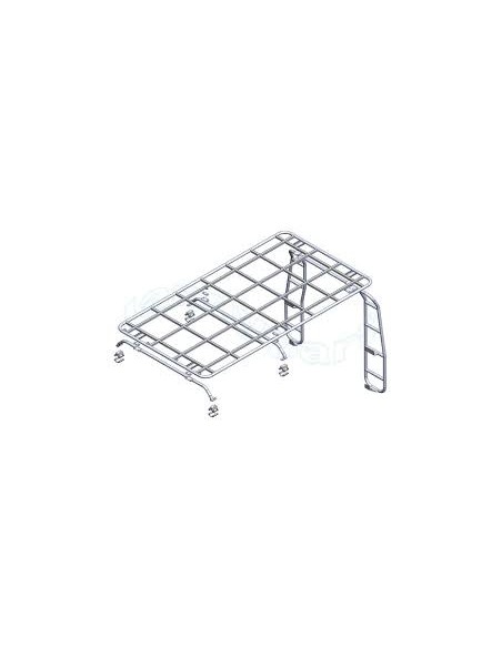 Galerie Plate Monté sur Arceau 10 pts pour : DEFENDER 110 Baché * SUR COMMANDE ± 10 JOURS *