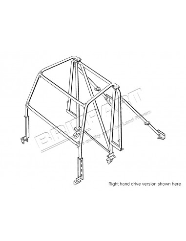 Arceau SAFETY DEVICES 8 points Extérieur/Intérieur pour : DEF 90 de 1990 à 2006 * SUR COMMANDE ± 10 JOURS *