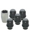 Kit Écrou Antivol NOIR des Jantes ALU MAXXTRAC pour : DEFENDER 90 / 110 / 130/DISCO 1/RANGE CLASSIC * SUR COMMANDE ± 10 Jours *