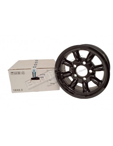 Jantes ALU NOIR 8 x 18" MINILITE pour : 88/109/90/110/130/DISCO 1/RANGE CLASSIC * SUR COMMANDE ± 10 Jours *