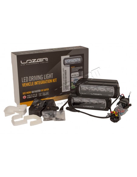 Kit Feux de Jour LED LAZER TRIPLE-R 750 ÉLITE de la Grille du Pare Choc Avant pour : DEFENDER L663 * SUR COMMANDE ± 10 JOURS *