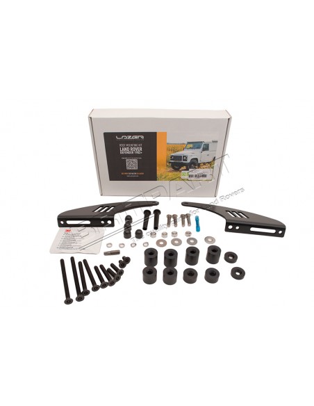 Kit Fixation de la Barre LED LAZER TRIPLE-R 28 sur le Toit pour : DEFENDER 90/110/130 * SUR COMMANDE ± 10 JOURS *
