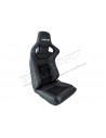 Siège Baquet CORBEAU en Cuir et Alcantara couleur NOIR * SUR COMMANDE ± 10 JOURS *