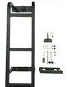 Echelle courte noire pour Galerie sur Land rover Defender avec petite marche additonnel 