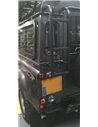 Echelle courte noire pour Galerie sur Land rover Defender avec petite marche additonnel 